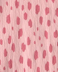 Girls Dots Short-Sleeve Top - Pink