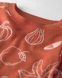 Toddler 2-Piece Organic Cotton Pajamas Autumn Gourds