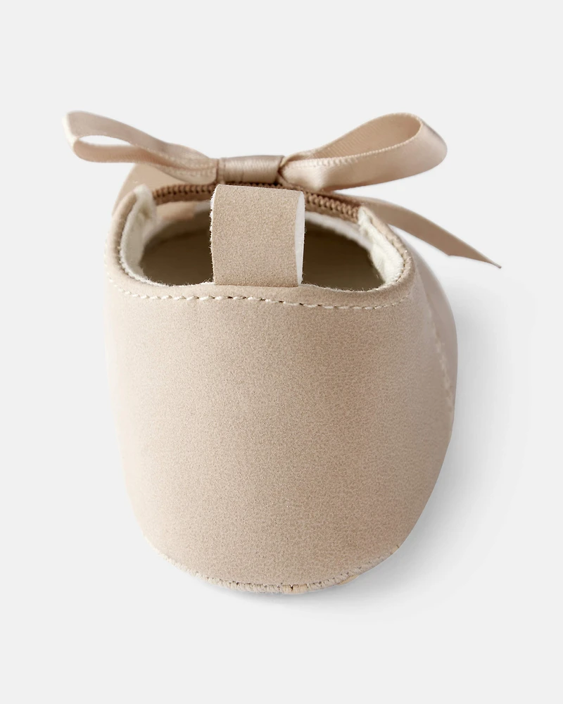 Baby Girl Bow Casual Shoes - Brown