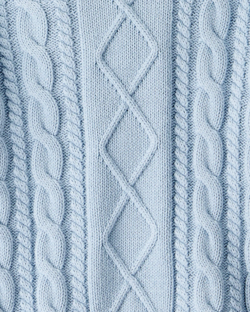 Toddler Organic Cotton Cable Knit Sweater