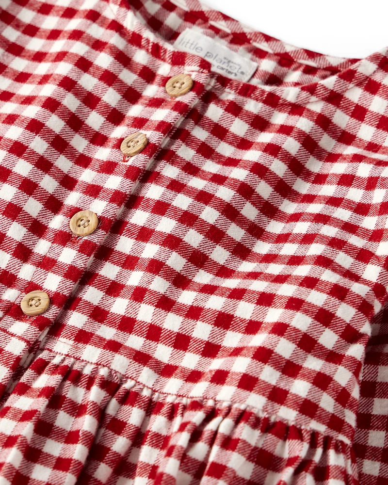 Baby Girl Organic Cotton Flannel Dress