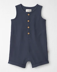 Baby Organic Cotton Waffle Knit Romper