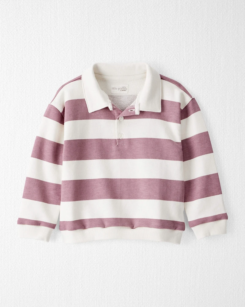 Toddler Organic Cotton Henley Top Stripes
