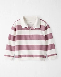Toddler Organic Cotton Henley Top Stripes