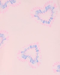 Toddler Girl 2-Piece Tie-Dye Hearts 100% Snug Fit Cotton Pyjamas