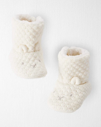 Baby Organic Cotton Sweater Knit Booties