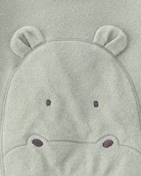 Baby Hippo Terry Pullover Sweatshirt - Green