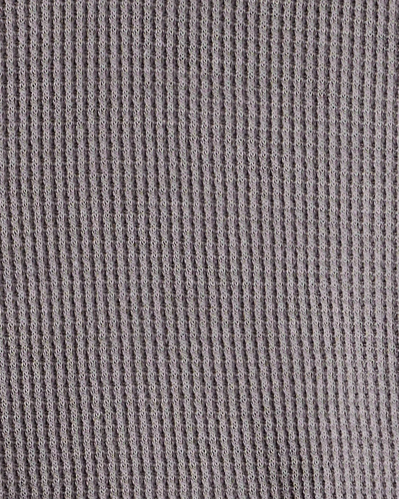 Baby Boy Waffle Knit Long-Sleeve Tee & Pant Set - Grey