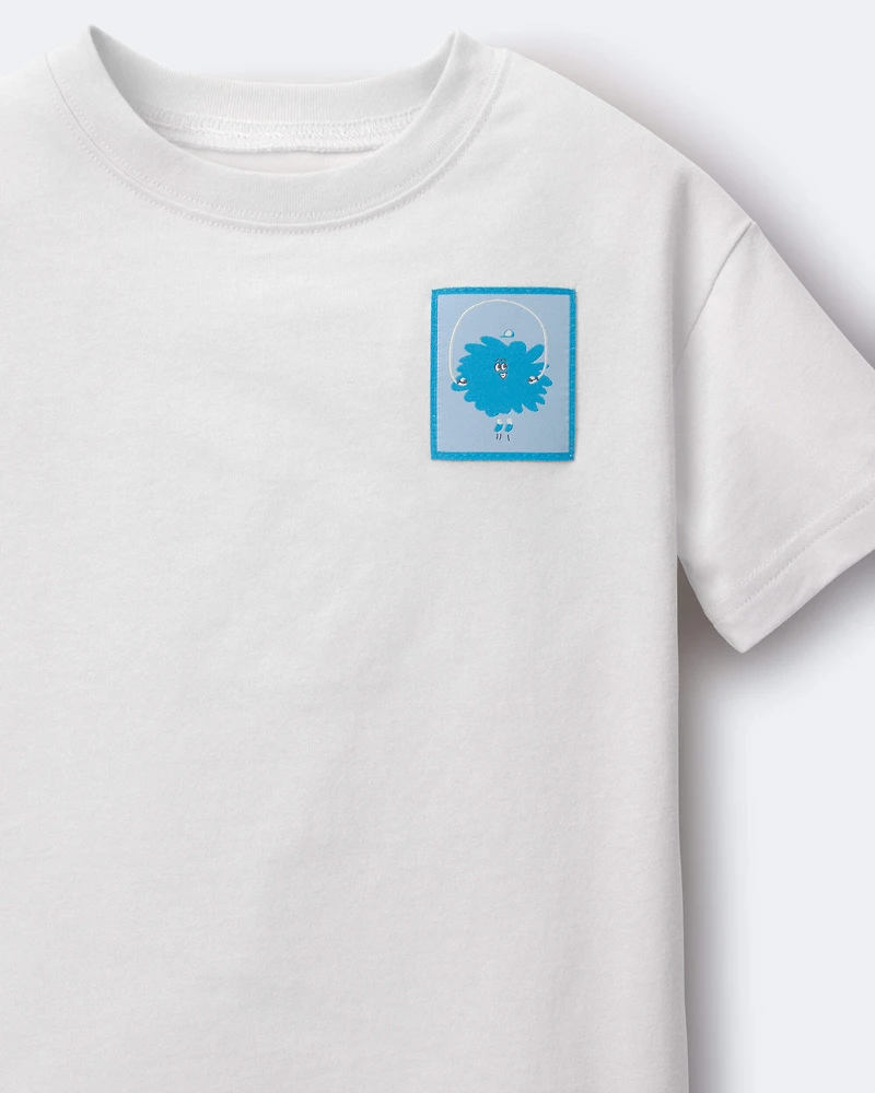 Toddler Squish Relaxed Graphic Tee - Light Grey