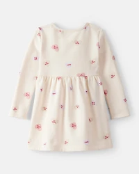 Toddler Girl Valentine's Day Heart Dress - Ivory