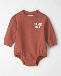 Baby Organic Cotton 'Game Day' French Terry Graphic Bubble