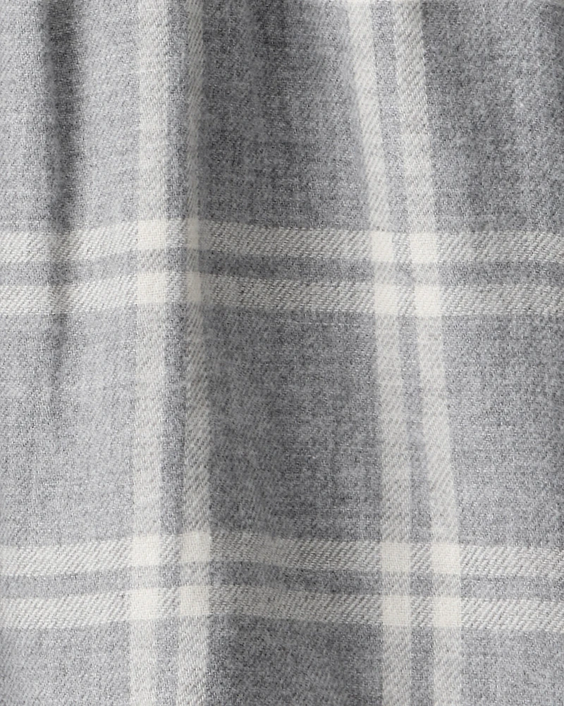 Baby Girl 2-Piece Plaid Sherpa Vest & Dress Set