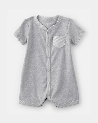 Baby Boy Short-Sleeve Romper - Grey