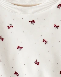 Baby Girl 2-Piece Organic Cotton Velour Set Wild Rose Print