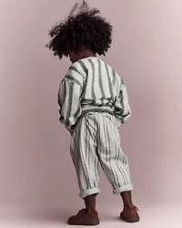 Toddler 'See Ya!' Striped Dolman-Sleeve Sweatshirt - Sage