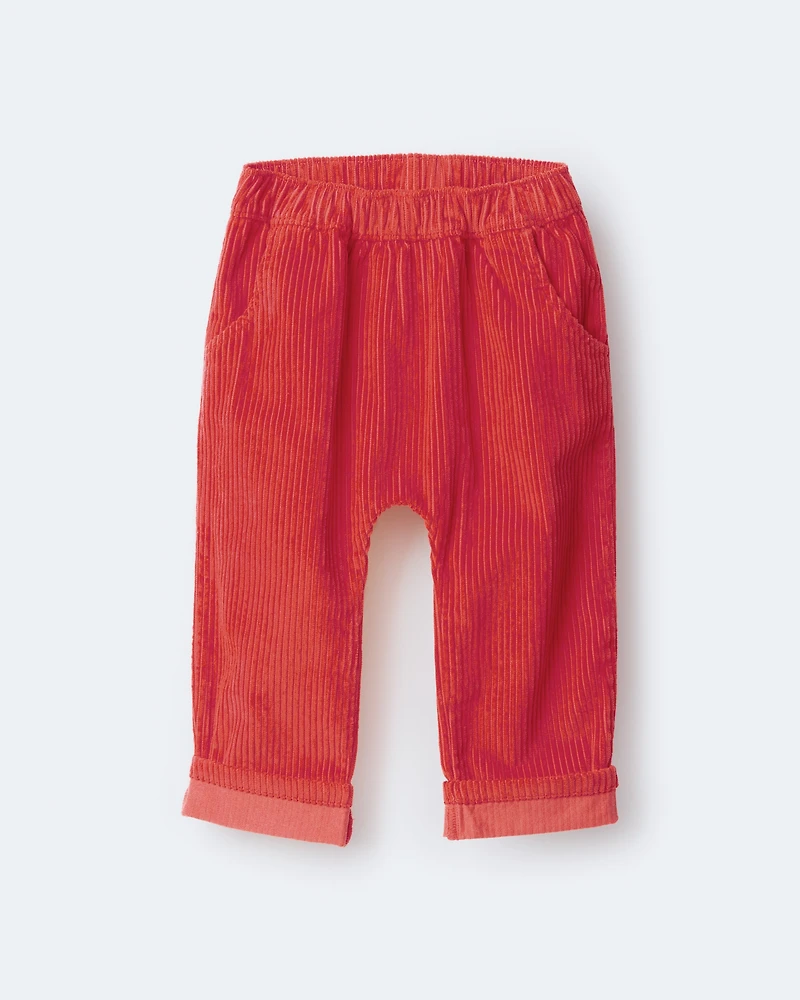 Toddler Corduroy Playground Pant - Orange