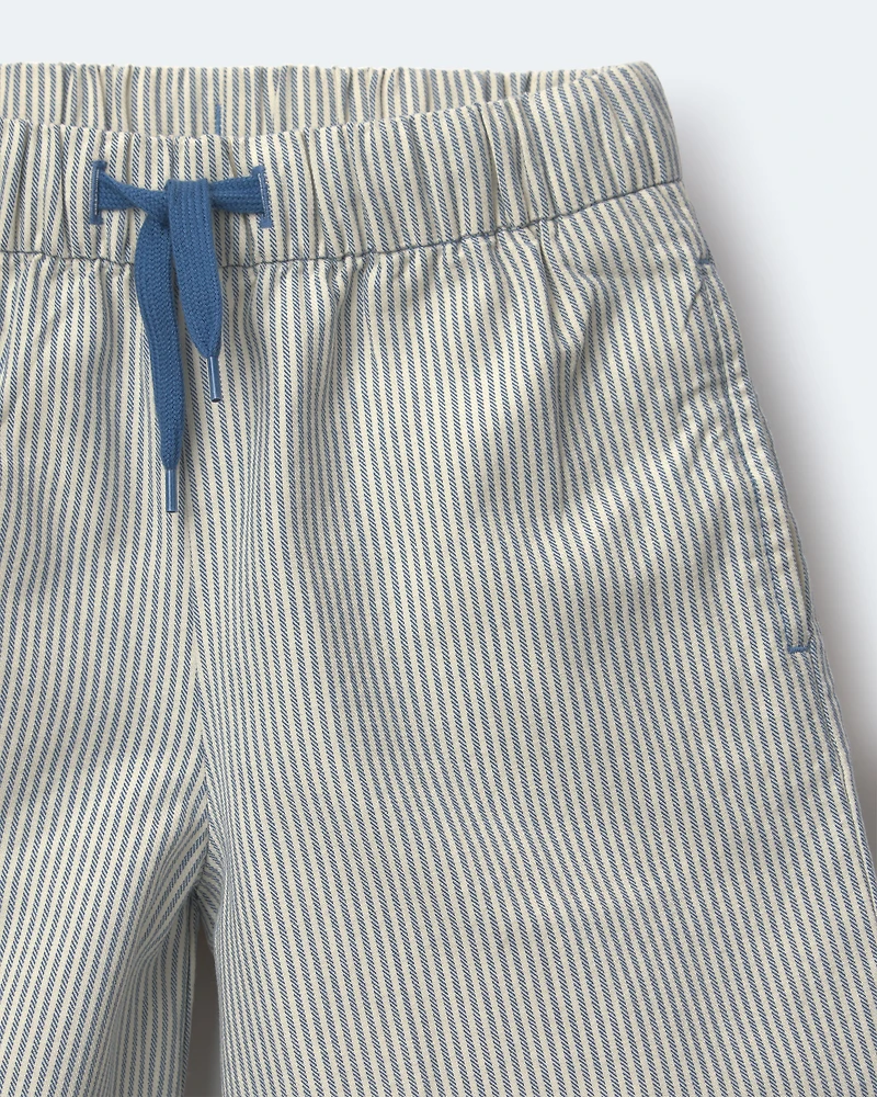 Toddler Girl Wide-Leg Pants Stripes - Slate Blue