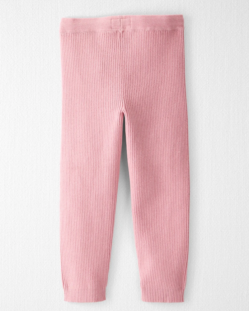 Toddler Girl Organic Cotton Sweater Knit Pants