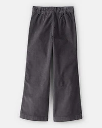 Girls Corduroy Wide-Leg Pants - Grey