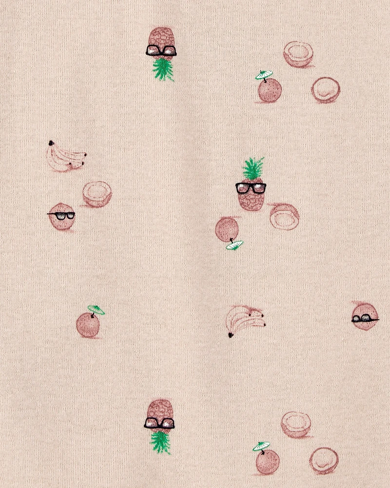 Baby Boy Coconut Print Cotton Romper
