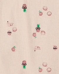 Baby Boy Coconut Print Cotton Romper