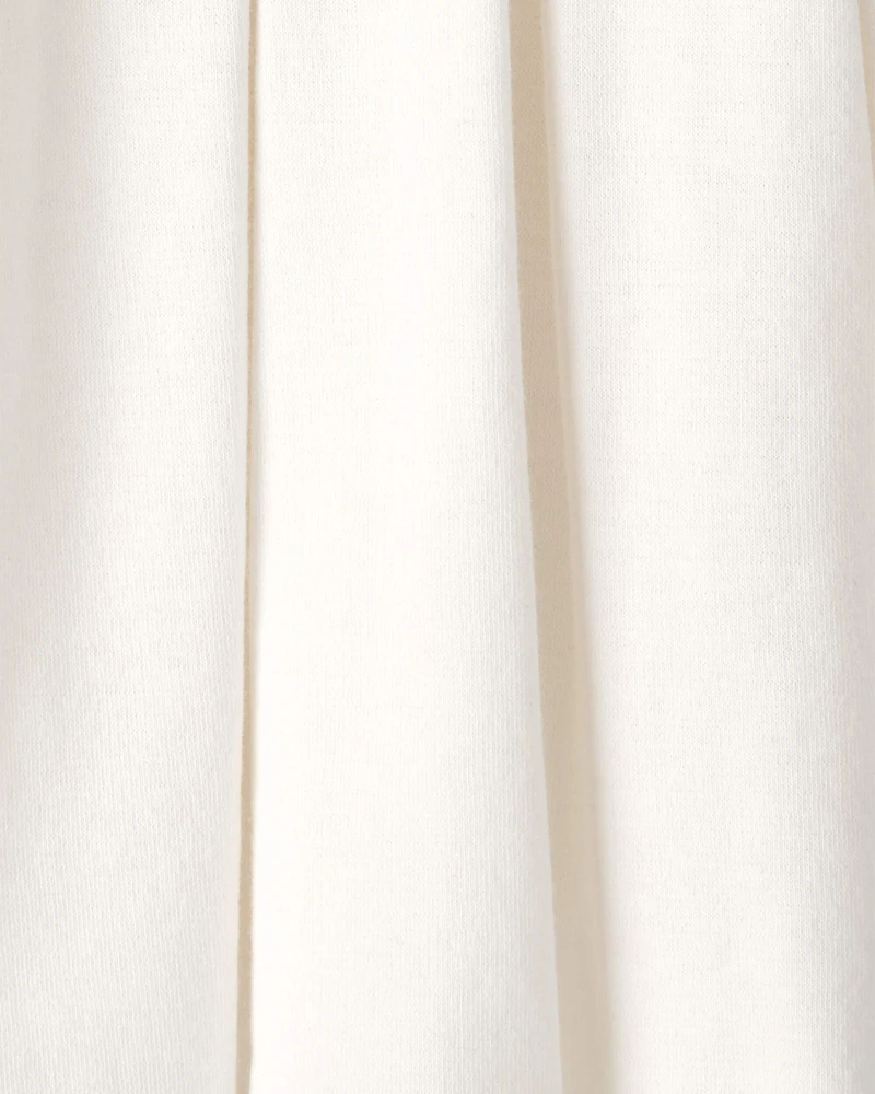 Baby Girl Pleated Tennis Dress - Ivory