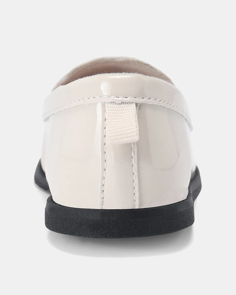 Toddler Girl Heart Dress Shoes - Cream