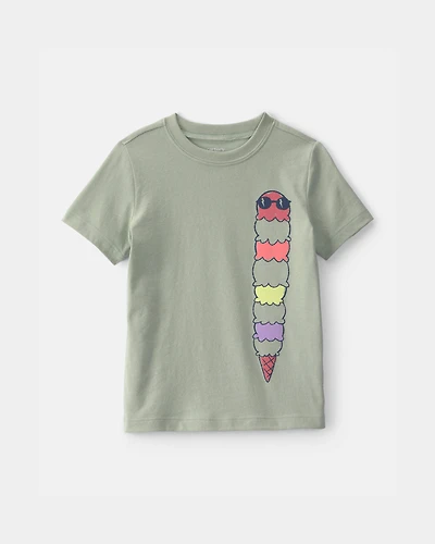 Toddler Ice Cream Chill Graphic Tee - Green