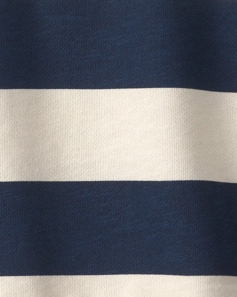 Toddler Boy Organic Cotton French Terry Rugby Polo