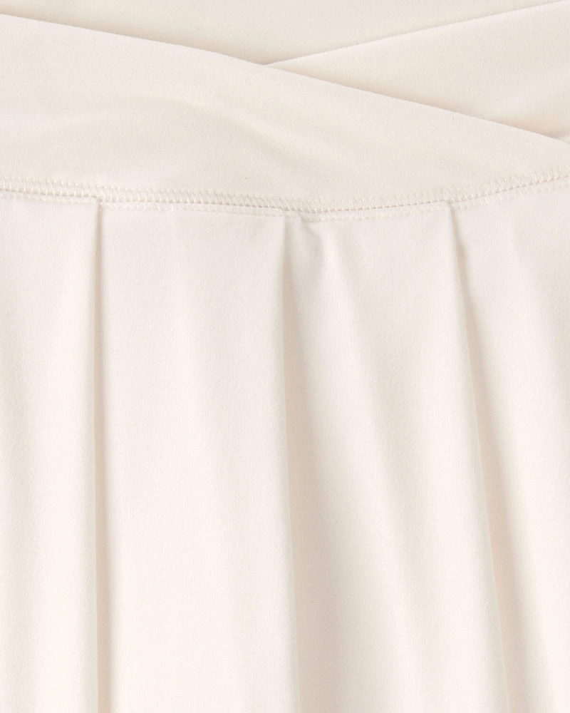 Girls Pleated Active Skort - White