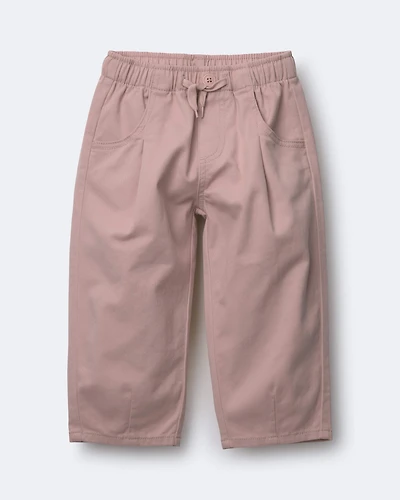 Toddler Girl Pleated Pants - Blush