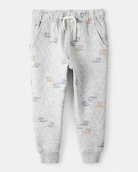 Toddler Boy 2-Piece Helicopter Quilted Hoodie & Pant Set - Grey