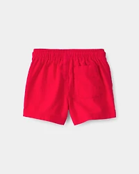 Baby Boy Twill Shorts - Red