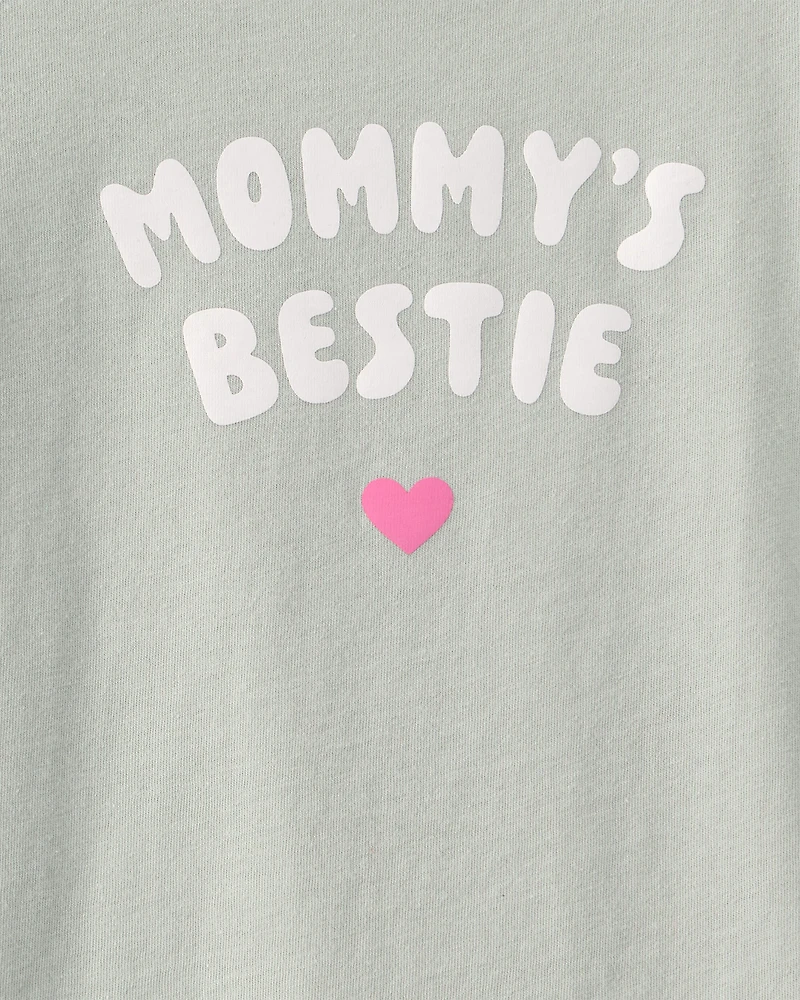 Toddler Girl 'Mommy's Bestie' Graphic Tee - Green