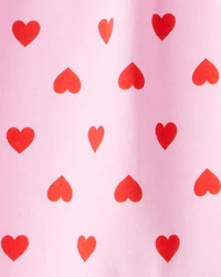 Baby Girl DayDream Fleece Heart Long-Sleeve Jumpsuit - Pink