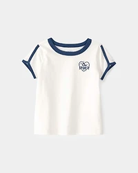 Toddler Girl 'Club Sporty' Top - Ivory