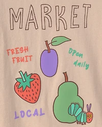 Toddler Farmers Market Graphic Tee - Tan