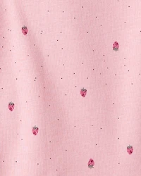 Baby Girl 5-Pack Fruit Print Cotton Multipack Bodysuits - Brown/Green/Pink/Red/White