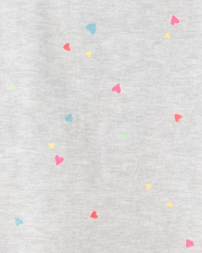 Girls Heart Top - Grey