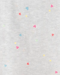 Girls Heart Top - Grey