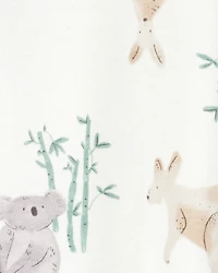 Baby Girl Kangaroo 2-Way Zip Cotton Sleeper pyjamas