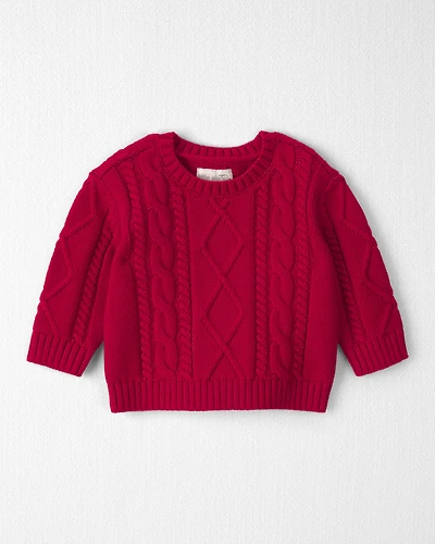 Baby Organic Cotton Cable Knit Sweater