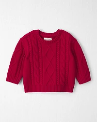 Baby Organic Cotton Cable Knit Sweater