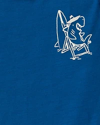 Toddler Boy Shark Tank Top - Navy Blue