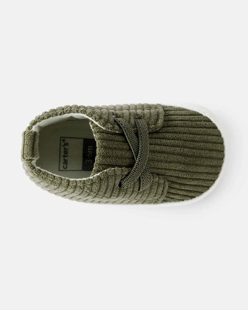 Baby Boy Corduroy High-Top Casual Sneakers - Green