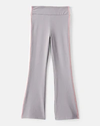 Girls Knit Flare Active Pants - Grey