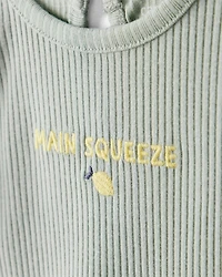 Baby Girl 'Main Squeeze' Bodysuit & Pant Set - Green