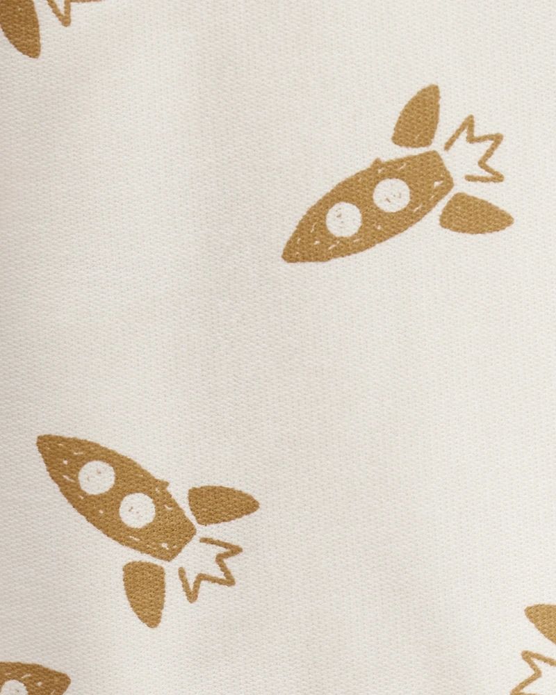 Toddler Boy Rocket French Terry Long-Sleeve Tee & Pant Set - Ivory/Yellow