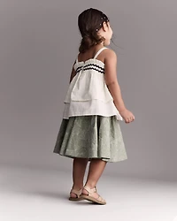 Toddler Girl Avenue Twirl™ Midi Floral Print - Green