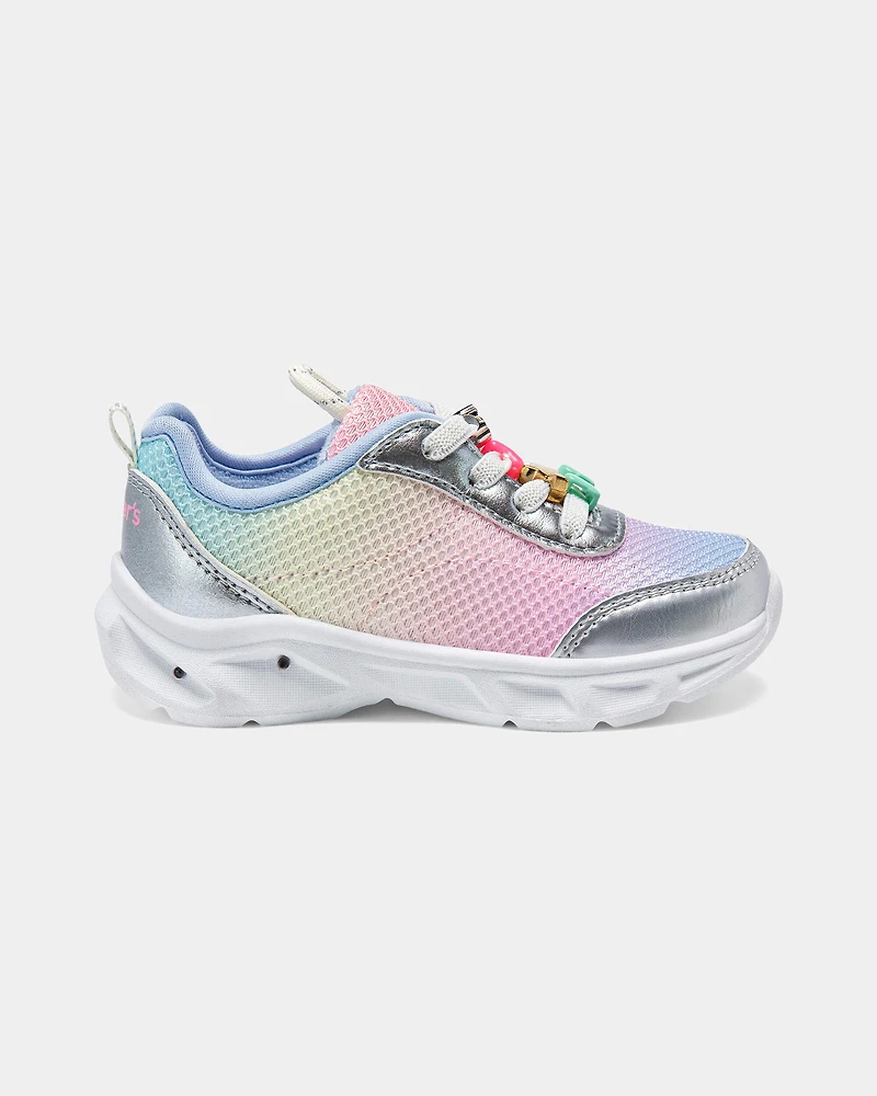 Toddler Girl Metallic Sneakers  - Silver